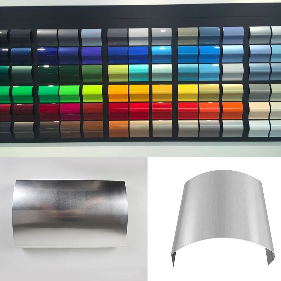 5pcs U-Shaped Curved Sample Panel – Metal or Plastic Option for Spray Paint, Vinyl Wrap Color Showcase, and Hydro Dipping MO-A16