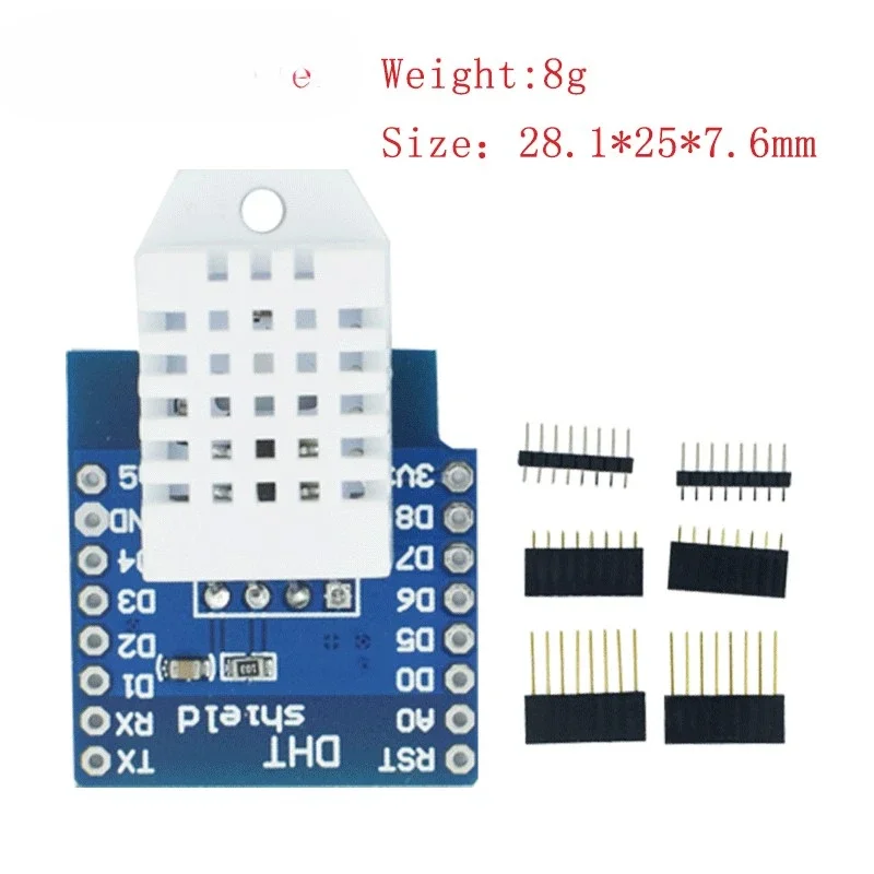 50PCS Small Digital Sensor DHT Pro Shield For D1 Mini DHT22 Single-bus Digital Temperature And Humidity Sensor