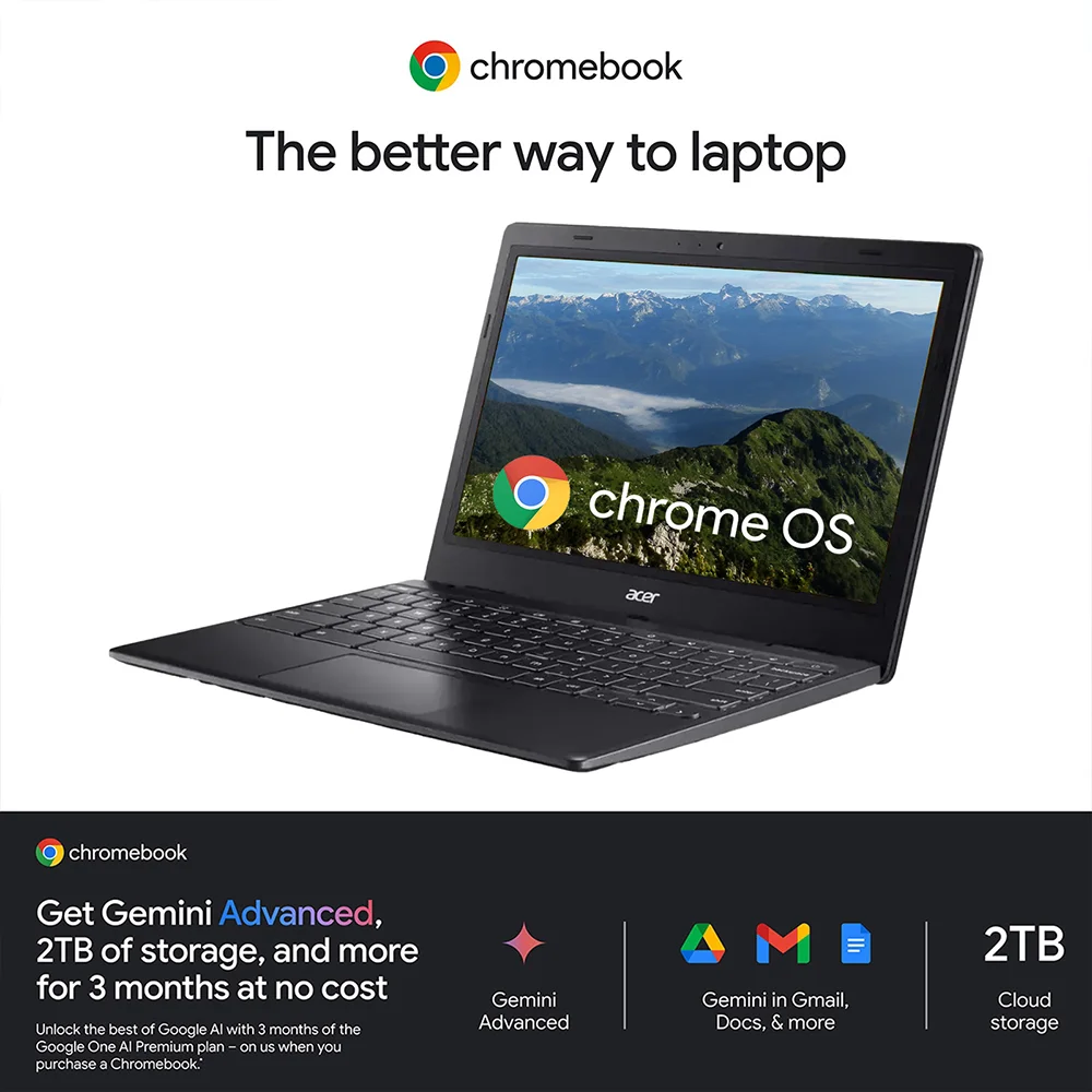 Acer Chromebook 311 11.6 "Laptop biznesowy Slim, lekka HD, Intel Celeron N4500, 4GB RAM, 64GB eMMC, grafika Intel UHD, Chrome OS