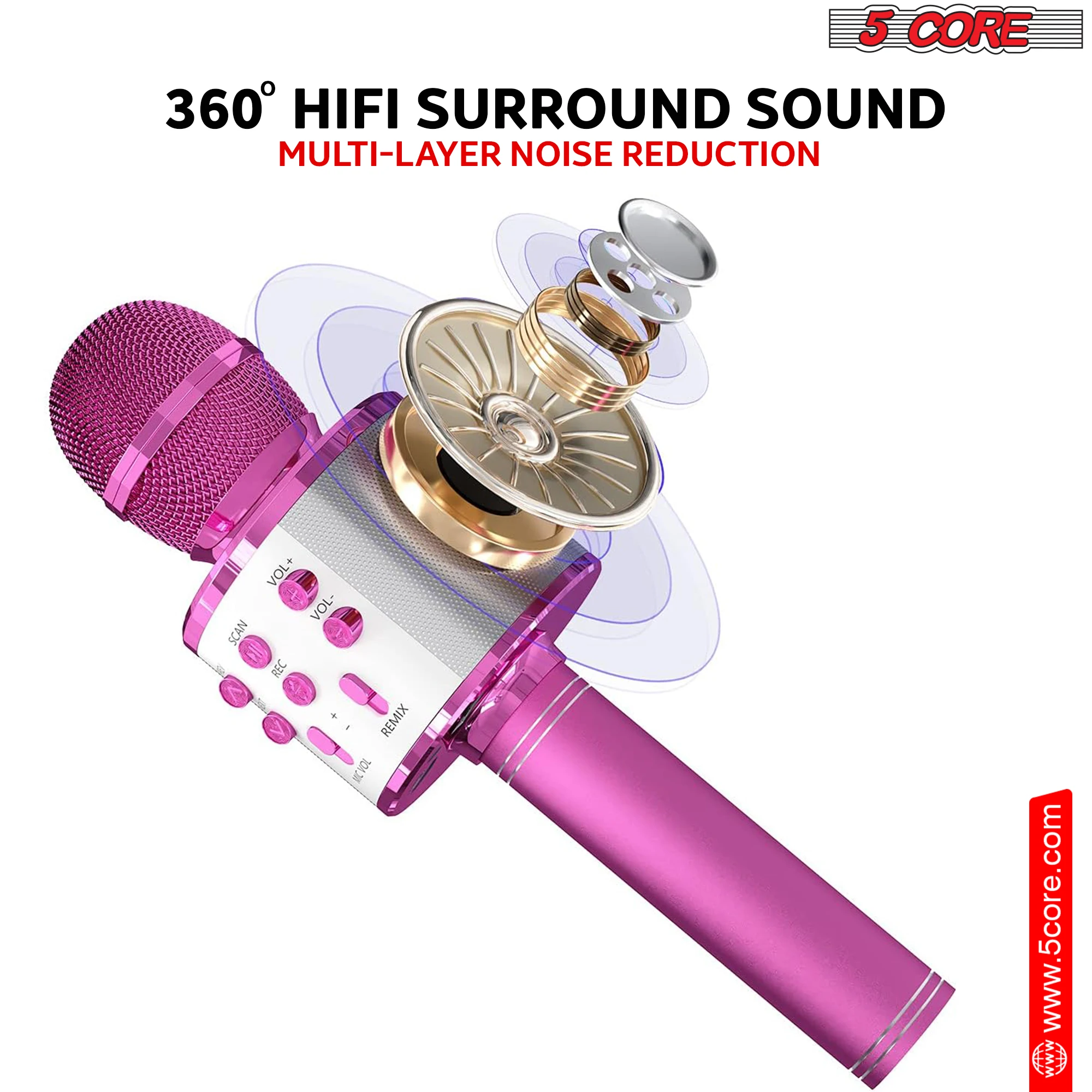 5 Core Microphone Wireless Kar - đánh giá và giá Bluetooth Karaoke Microphone Handheld