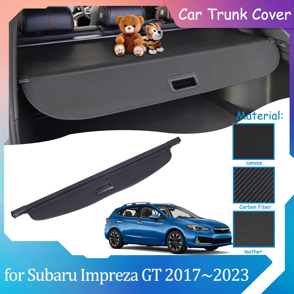 Car Trunk Covers for Subaru Impreza GT 2017~2023 2018 Waterproof Luggage Retractable Curtain Rack Shelter Cargo Pad Accessories