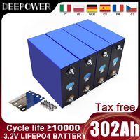 DEEPOWER 302AH Lifepo4 3.2V 10000 Cycles Rechargeable Batteries for RV EV Boat Golf Cart Yacht Van Cell Pack DIY 12V 24V 48V