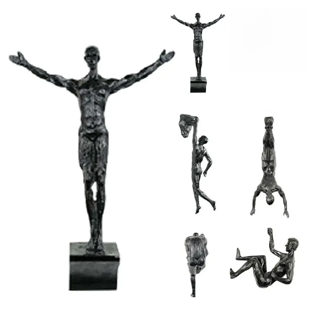 Sportler Klettern Mann Harz Hintergrund Wandbehang Dekoration Skulptur Statue Figuren Kreative Kletterer Statue Anhänger