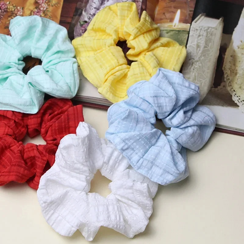 2020 Bestilk śliczne Vsco bawełna Scrunchies kucyk Holder dla dziewczyny opaska do włosów gumka do włosów Scranchy nakrycia głowy Schrunchie — zdjęcie 2