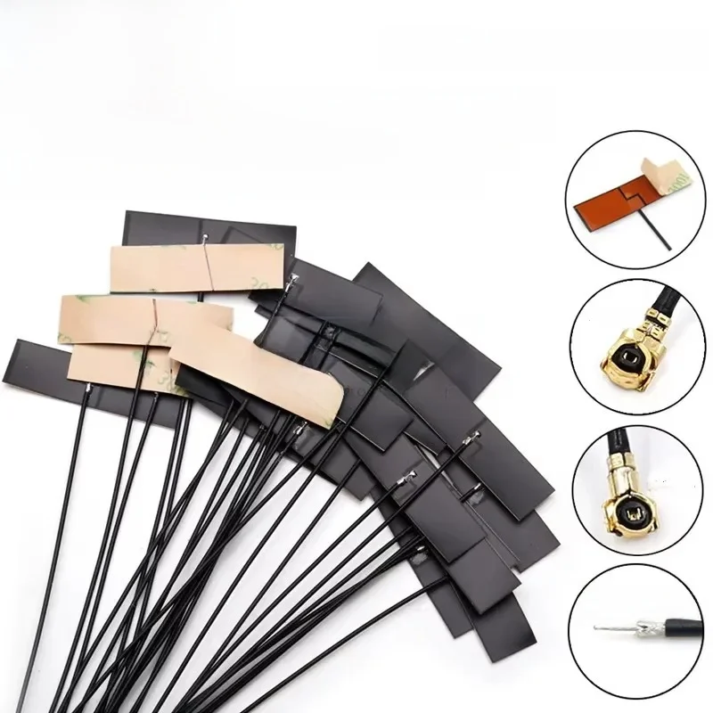 5 sztuk/partia WiFi 2.4G High Gain 5dbi, wbudowana elastyczna antena FPC ZigBee Ipx4 moduł Bluetooth IPX1/IPX4-K Patch Anten — zdjęcie 2