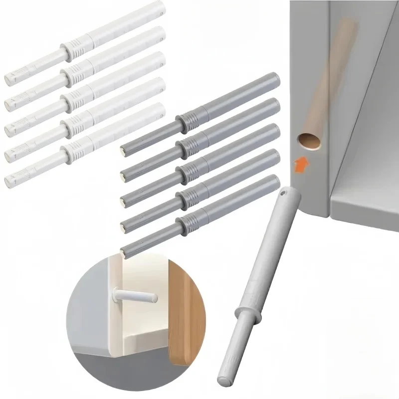 10 Stuks Verborgen Soft Quiet Close Dichter Verborgen Kast Rebounder Keukenkast Dempers Buffers Lade Meubels Deurstopper - afbeelding 2