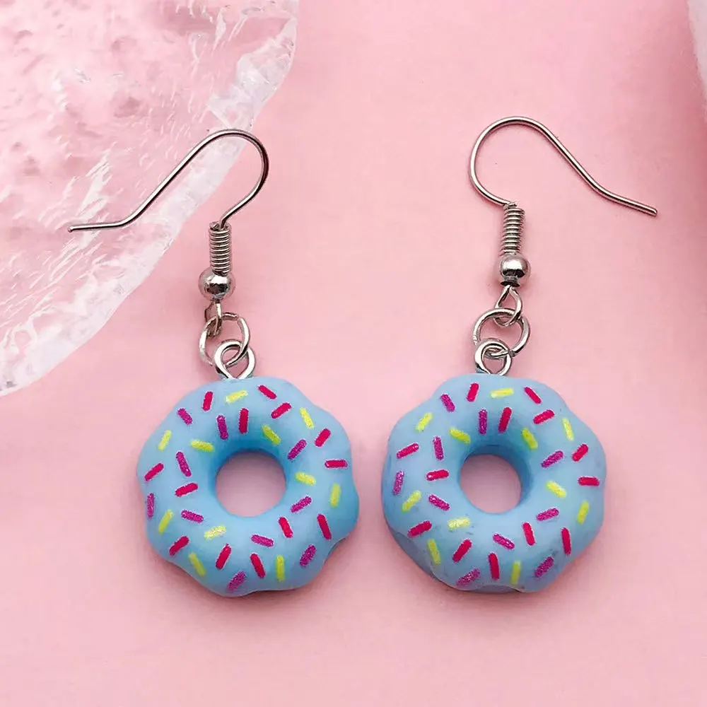 10/12pcs 18*21mm Colorful Food Donuts Design Charms 3D Resin Pendants For DIY Bracelet Necklace Jewelry Making Accessories