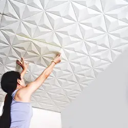 35*35cm Bedroom Ceiling Room Decor Wallpaper Decoration 3d Wall Stickers Anti-collision Waterproof Peel and Stick Background