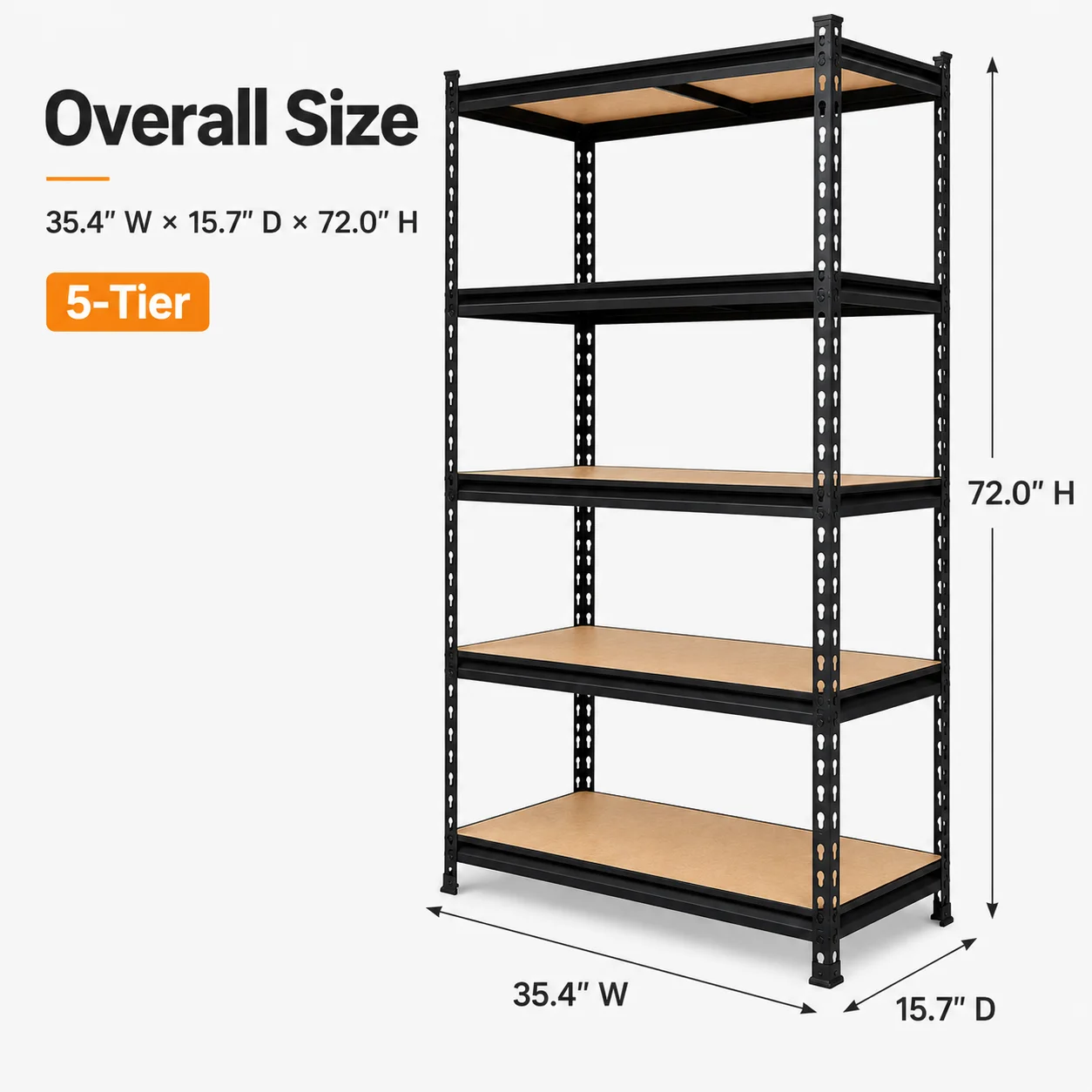 Heavy Duty 5-Tier Metal Shelvi - Tech Room Accessories บทวิจารณ์และราคา