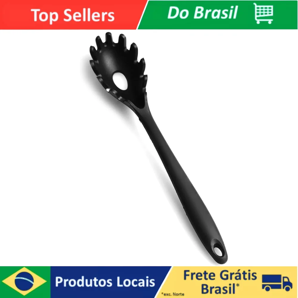 Kit com até 3 Pegadores de Massa – Silicone Preto, Utensílios de Cozinha
