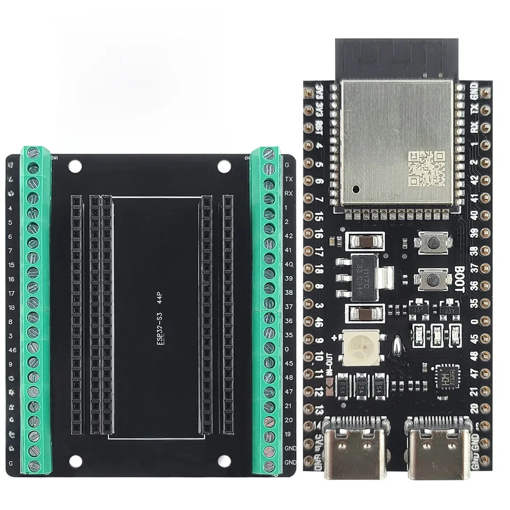 Płytki rozwojowe ESP32S3 z zestawem adapterów rozszerzających N8R2 N16R8 44Pin Type-C ESP32-S3 Moduł 2.4G Wifi BT ESP32-S3 — zdjęcie 2