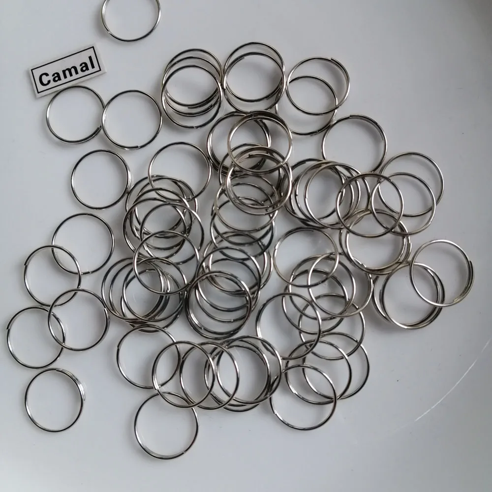 Camal 100pcs Chrome 11mm/0.43inch Ring Connectors for Octagonal Beads Crystal Pendent Prisms Hanging Connecting Lamp Chandelier