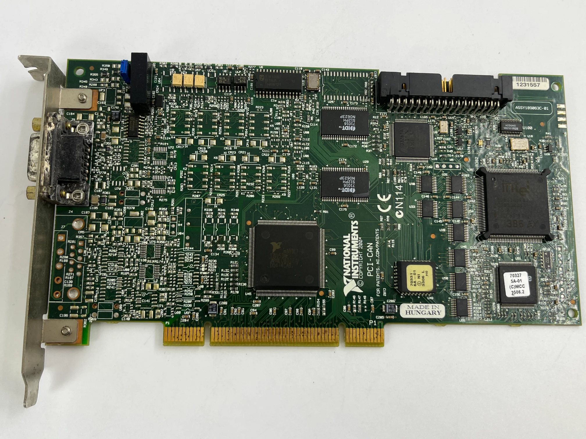 National Instruments NI PCI-CAN 2-Port High Speed Interface 189063C-02 Card