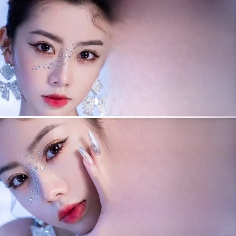 Autocollants de tatouage de poulet 3D, bijoux de visage, cristal, diamant, bricolage, yeux, visage, corps, biscuits, imperméable, maquillage, art, décoration de fête