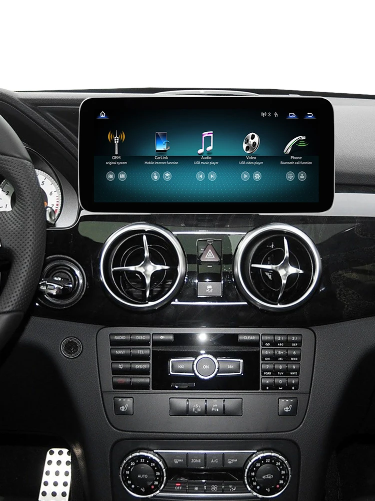 AUTOTOP 10,25 Zoll Kabelloses Carplay Android Auto Linux Auto-Multimedia für Mercedes Benz GLK Klasse X204 2008-2015 NTG 4.0 NTG 4.5 System Airplay Autolink Headunit