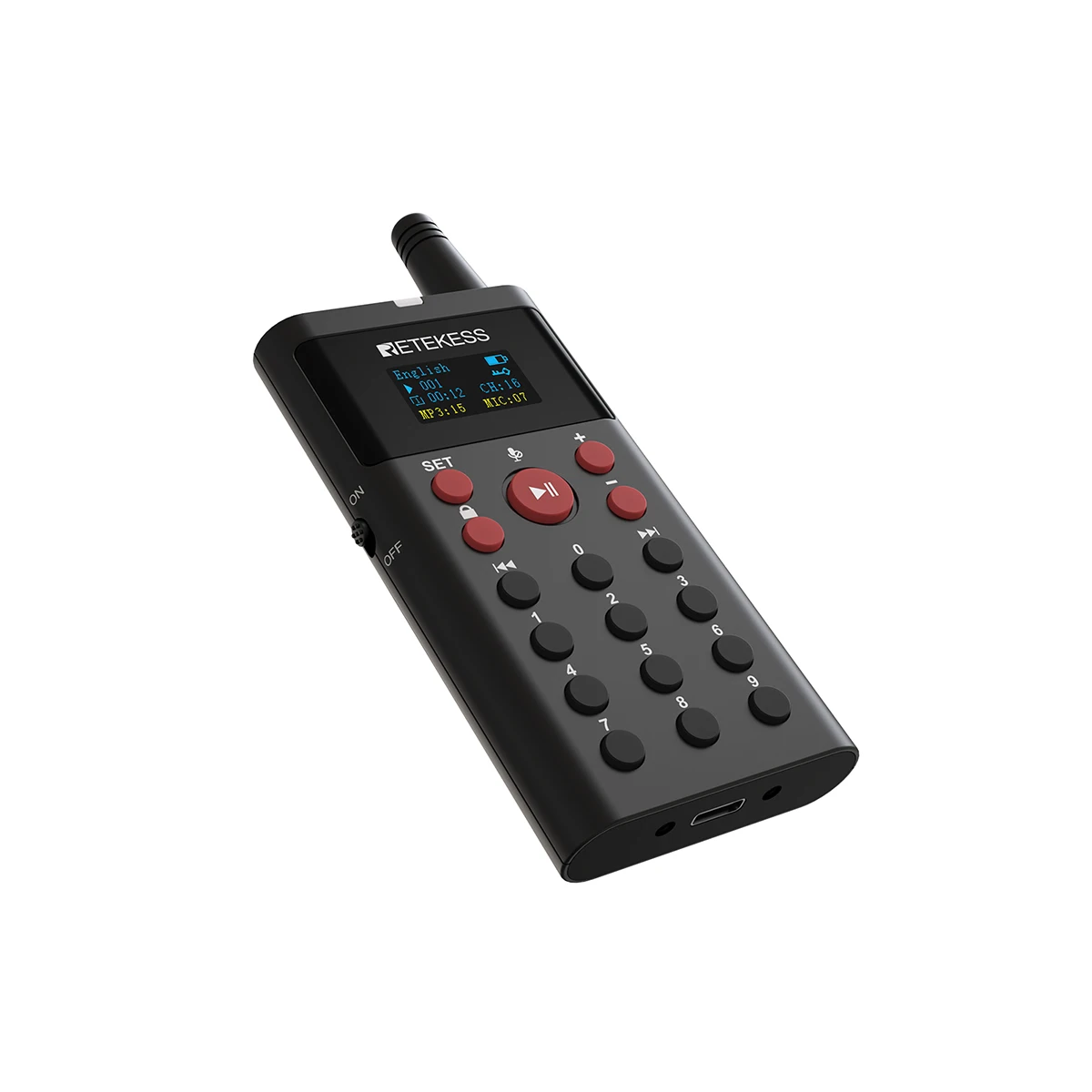 Retekess TT127 Drahtloses Reiseleitersystem Radio-Selbstbedienung On-Demand-GPS-Leitfonsystem für malerische Bereiche Museumskunsttentoonstellung – Detail 13
