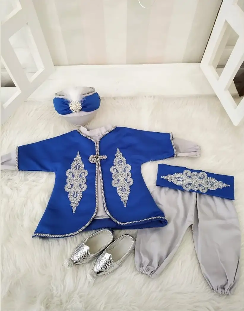 Baby prince Mawlid ottoman Caftan costume circumcision dress special day newborn baby boy suit islamic dress