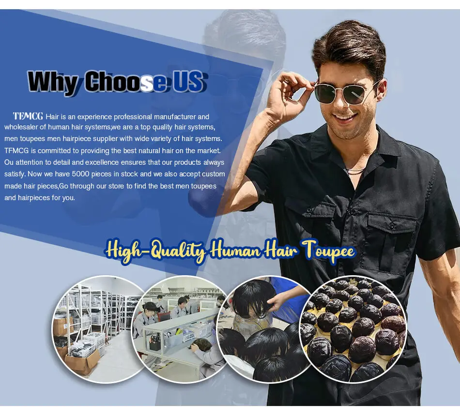 VERSALITE- Mono with Swiss Lace Front Toupee Men Breathable Male Hair Prosthesis Natural Human Hair Replacement System Men's Wig