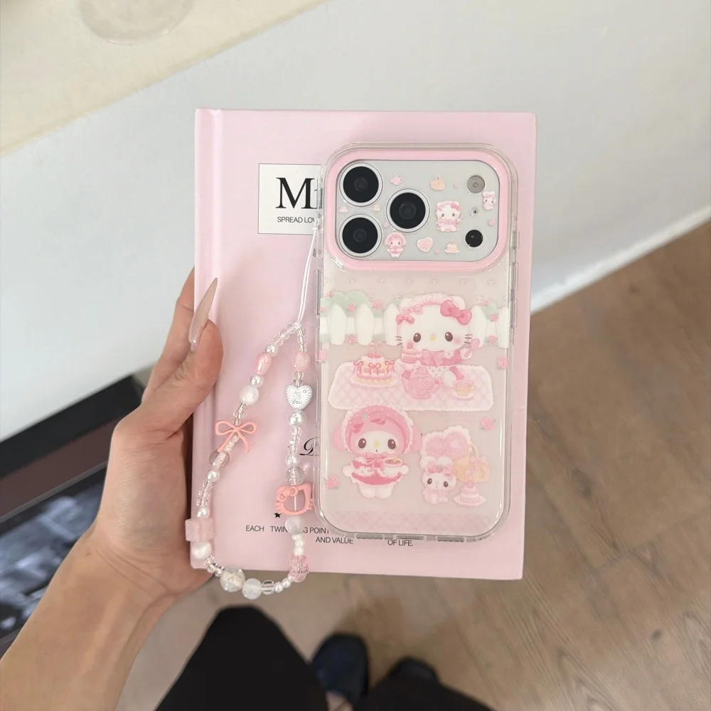 Kawaii Sweet Cartoon Character Phone Case for iPhone 18 17 Pro 16 Max 15 16 17 18 Pro Max with Charm, Anti‑Fall Protective Cases