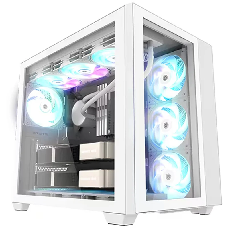 Ryzen 7 9700X All White BTF Half-body + DDR5 32GB + NVMe 1TB Computer body AMD Gaming Assembly PC Desktop host comm