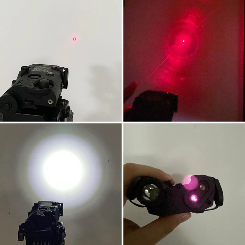 Tactical Airsoft PEQ-15 PEQ15 LA5C Red Dot Green Blue IR Fill Light Laser Indicator Weapon Scout Light LED Strobe Flashlight PEQ