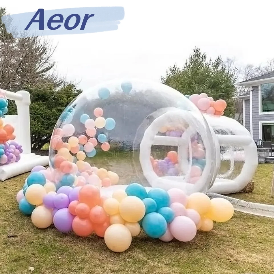 Tenda a bolle in PVC trasparente Tenda gonfiabile a cupola trasparente da 3 m per interni ed esterni per feste di matrimonio Modello mare