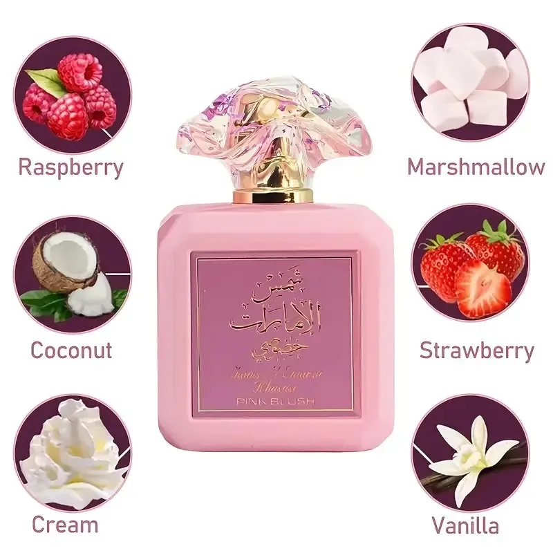 PINK BLUSH PERFUME Pink Mist Sweet Fragrance, Cotton Candy Cream and Vanilla Weave a Middle Eastern Romantic Girl Feeling view 2