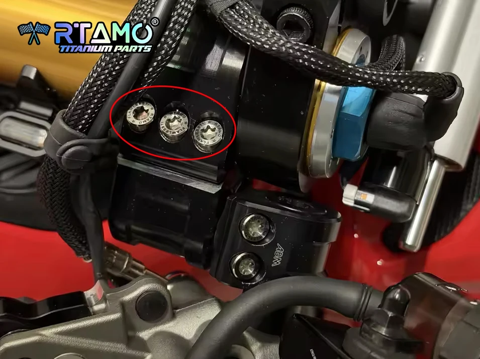RTAMO Gr5 Bolzen aus Titanlegierung M6x12/15/20/25/30/35/40/45 mm für Motorrad-Fahrrad-modifizierte Schraube – Detail 4