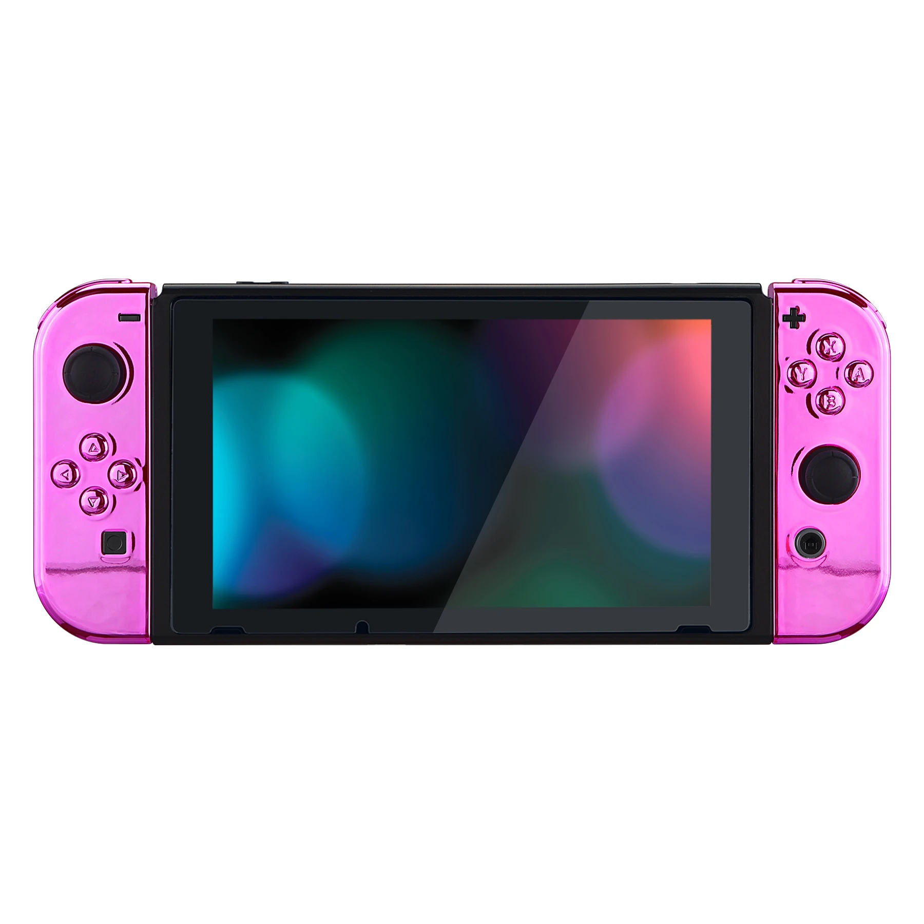 Extremerate Chroom Roze Controller Behuizing Met Volledige Set Knoppen Diy Vervanging Shell Case Voor Ns Schakelaar & Oled Joycon
