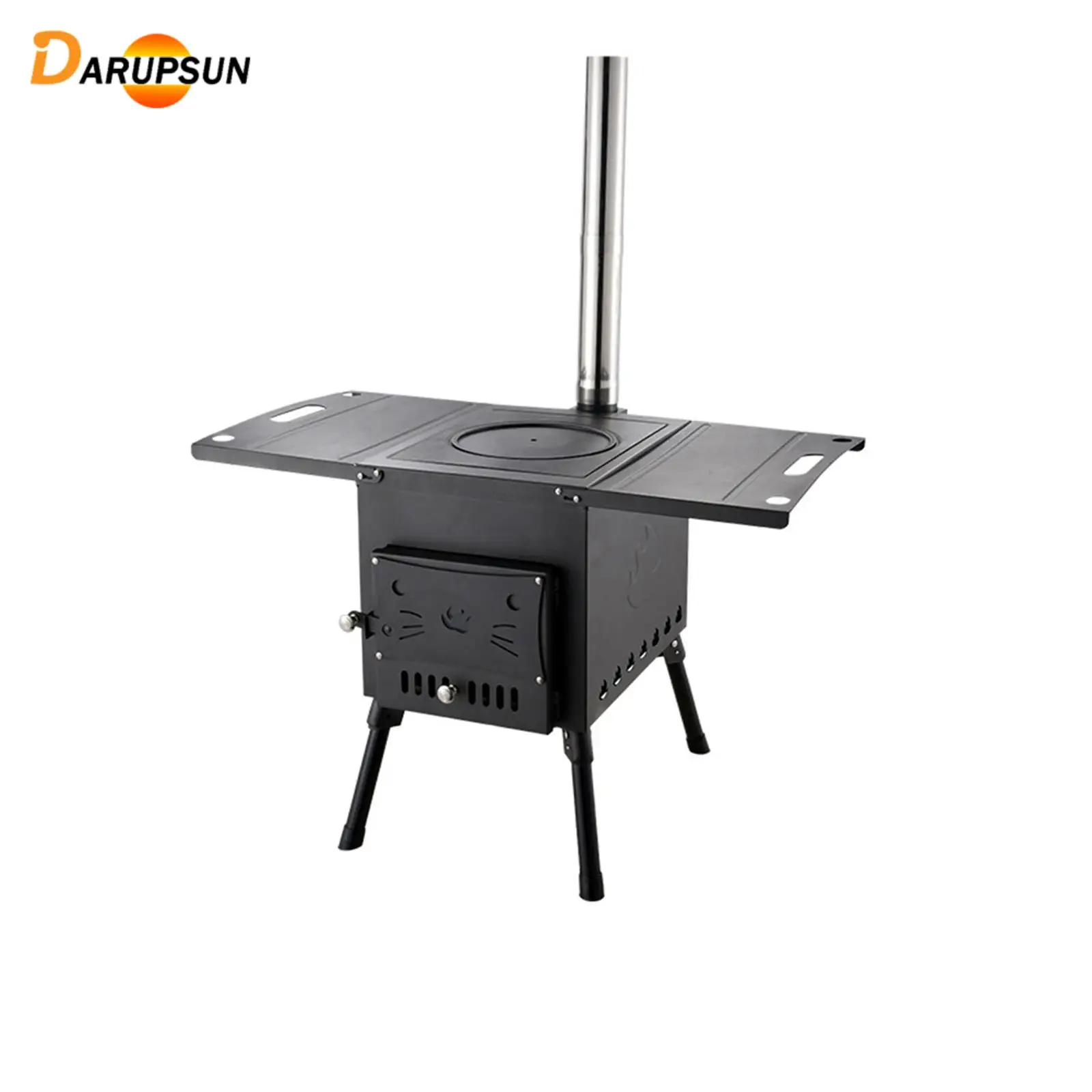 

DARUPSUN Outdoor Portable Camping Wood Stove Picnic Cook Folding Heating Wood Burning