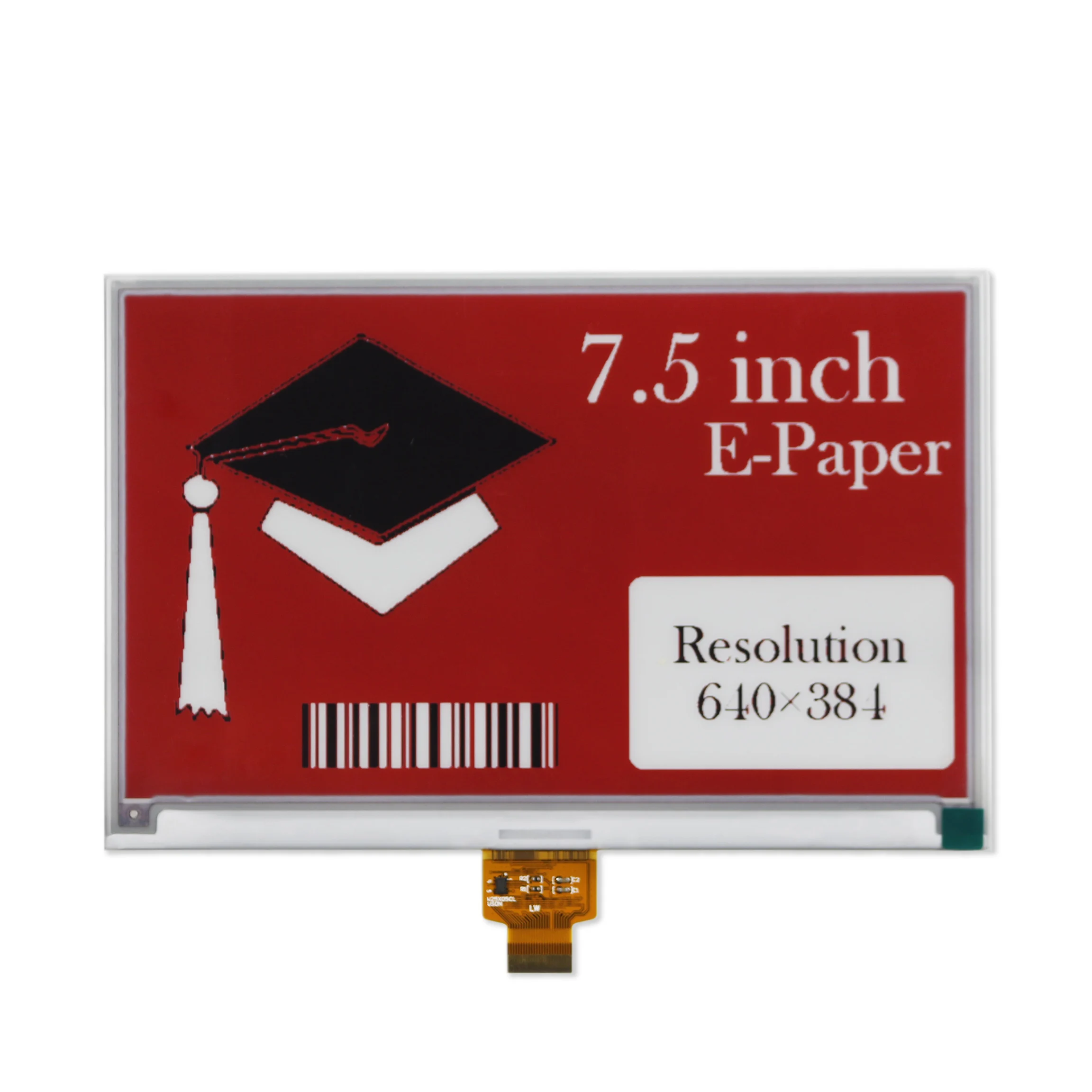 WF0583CZ09 7.5inch E-Ink Display HAT 640x384 Resolution SPI interface Compatible with Raspberry Pi 3B/3B+/Zero
