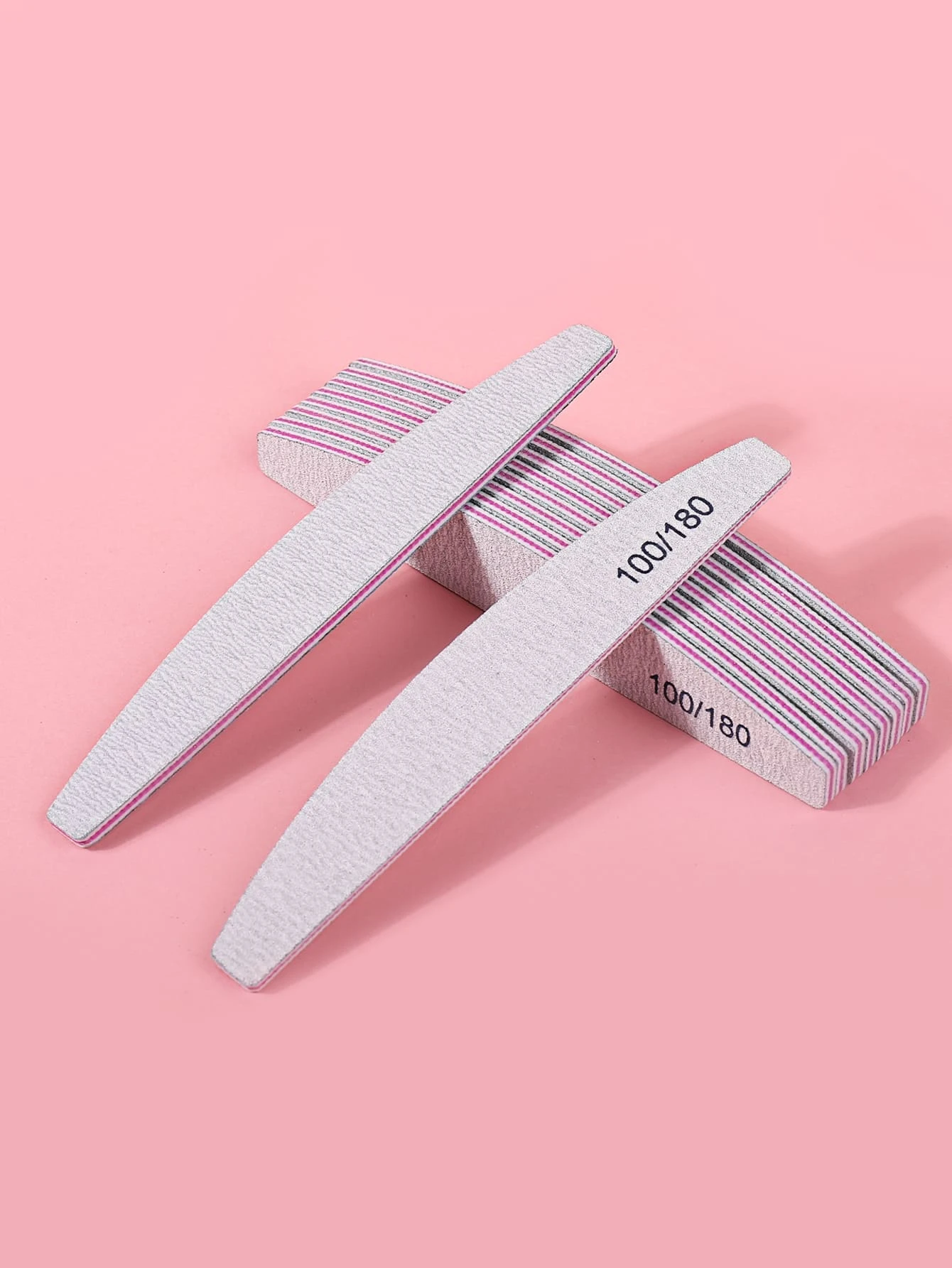 3/25/50/100 قطعة ملفات الأظافر المهنية 100 180 إيفا سميكة ملفات الأظافر نصف القمر الجير مسمار الملحقات والأدوات #3