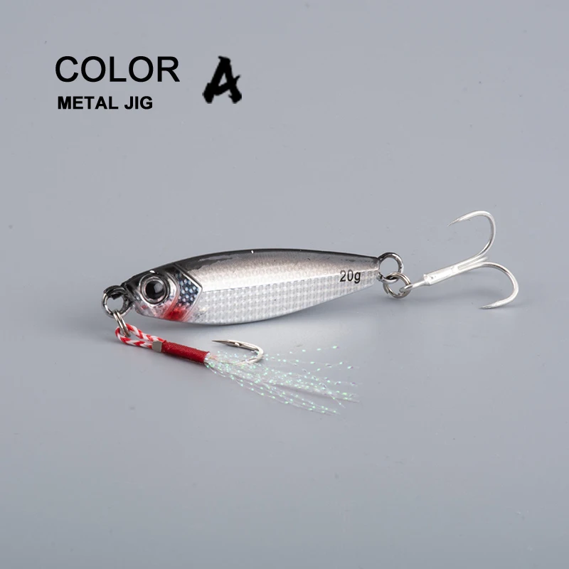 

TL Metal Fishing Jig Lure Baits Kit Wobbler Crankbaits with Hooks Fishing Tackle Hard Sinking Bait 7g10g15g20g30g WIth Hooks