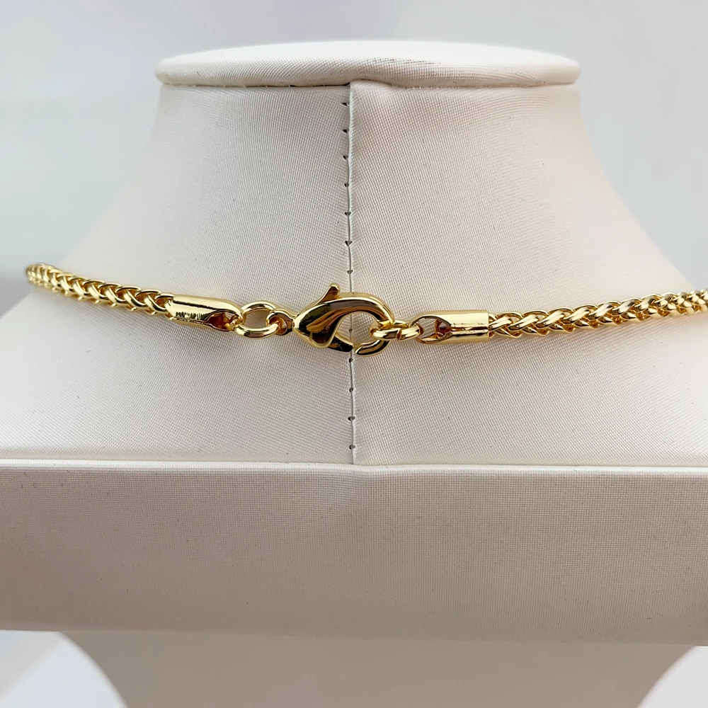 EMMA مجوهرات الزفاف الإيطالية المطلية بالذهب كبيرة طويلة سلسلة قلادة أقراط مأدبة هدية مجموعة مجوهرات الأزياء للنساء FHK21119