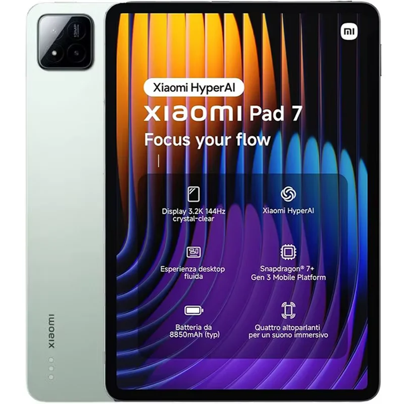 Tablet Xiaomi Pad 7 WiFi 8GB 12GB 256GB 11,2'' 144Hz Snapdragon 7+ Gen 3 Prozessor 8850mAh