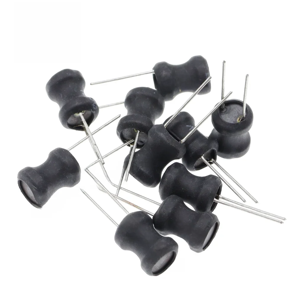 10PCS DIP Cewka indukcyjna 8*10mm 2.2UH 4.7UH 10uH 22uH 100uH 150uh 220uH 330uH 470uH 1MH 2.2MH 4.7MH 10MH Indukcyjność 8X10mm 2Pins — zdjęcie 2
