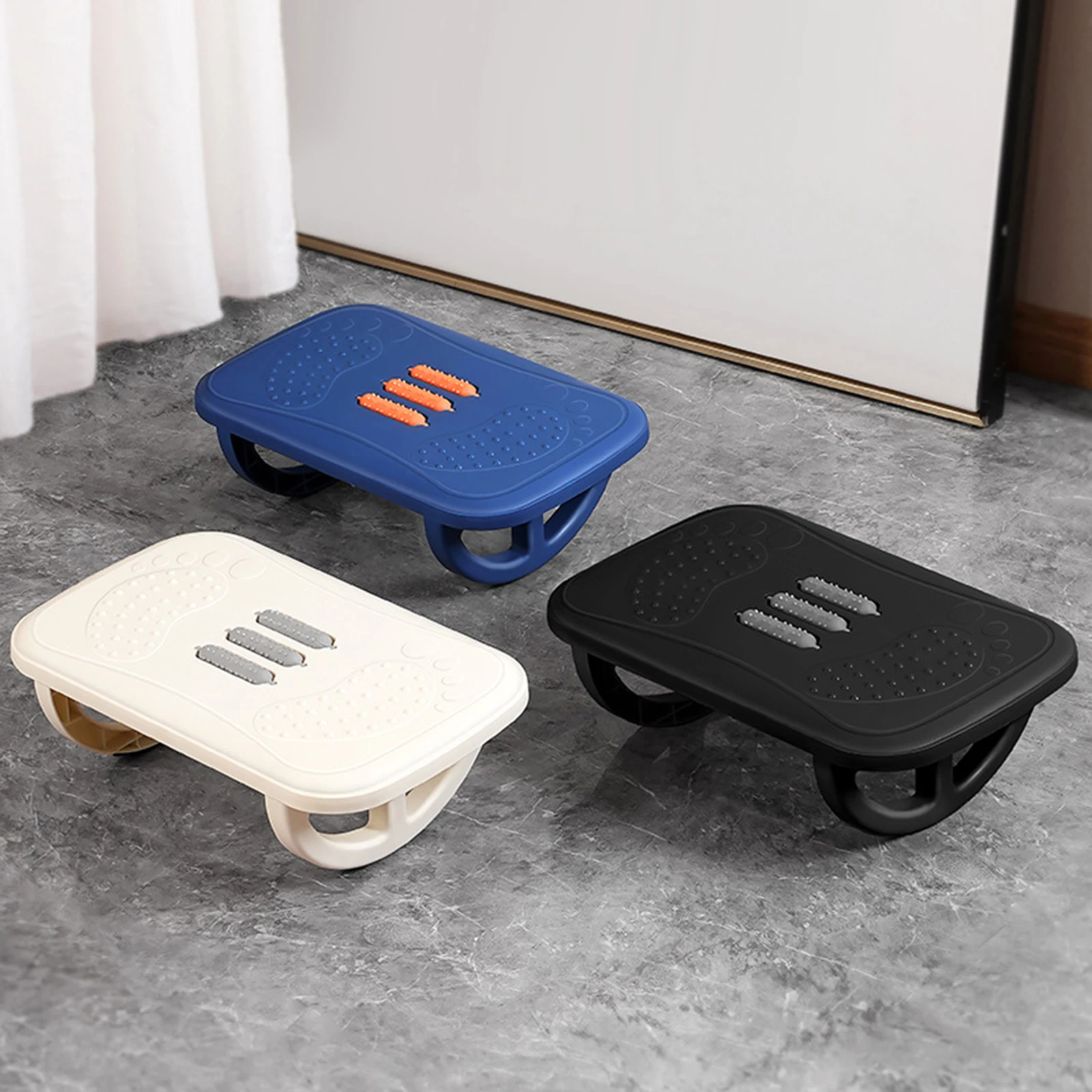 Office Desk Footrest Footrest Anti-Warping Erlang Leg Pad Footstool Rocker Balance Board Ergonomic With Massage For Office Use