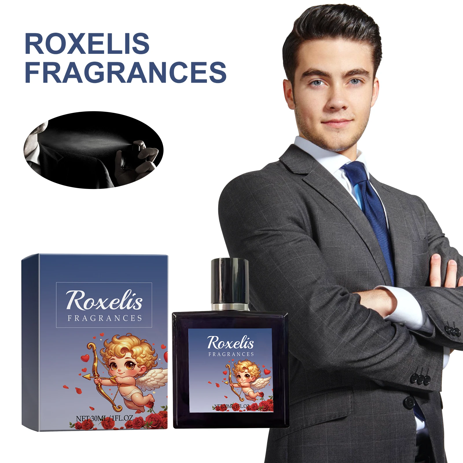 ROXELIS Refreshing Cologne Perfume Pheromones Increase Attraction Dating Romantic Elegant Gentleman Lasting Fragrance Spray