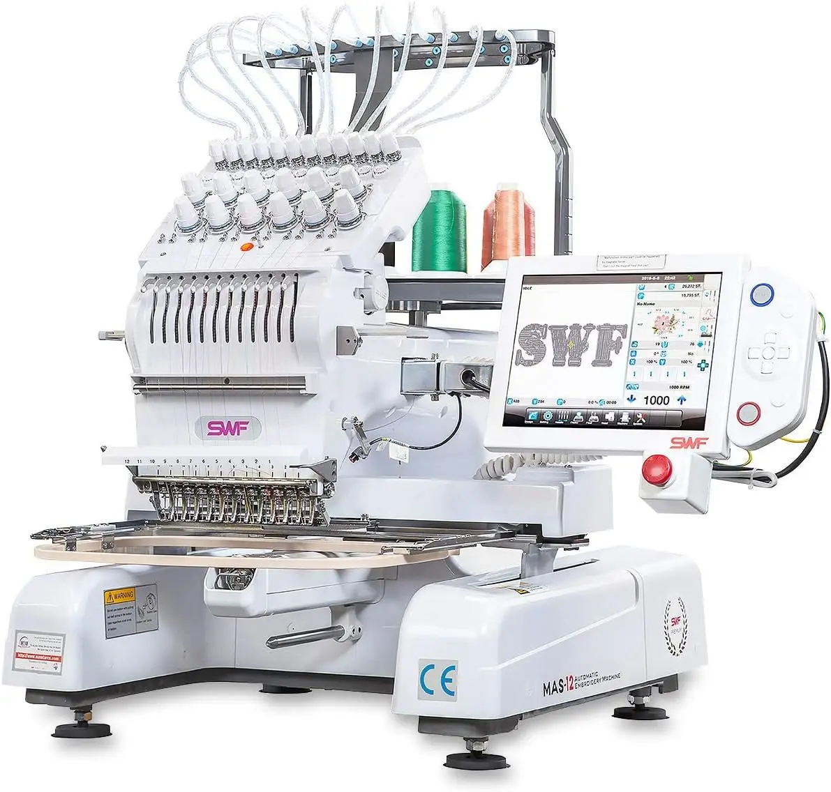 

NEW QUALITY SALES ON S-W-F M-A-S 12 Needle Embroidery Machine Ready To Ship