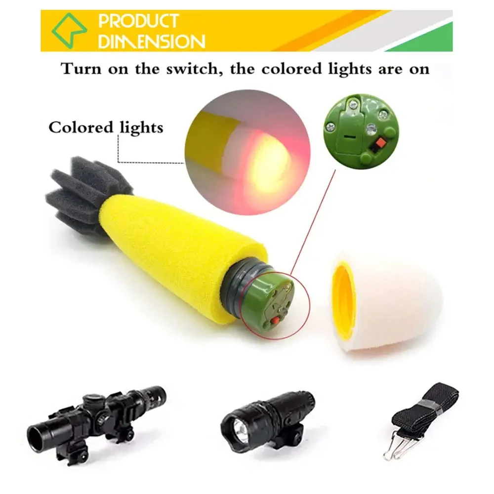 Children's RPG Mortar Toys Set Rocket Launcher Grenade Throwing Chasing Cannon with 3 Safety LED Foam Bullet for Boy Cosplay Toy view 6