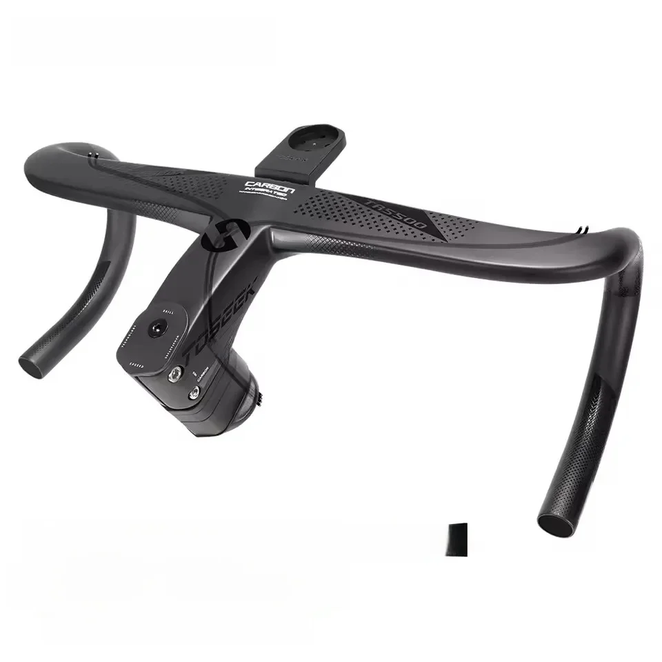 AliExpress TOSEEK TR5500 Full Internal Cable Routing Road Bicycle Handlebar T800 Carbon Integrated Handlebar Di2 With Bike Computer Holder