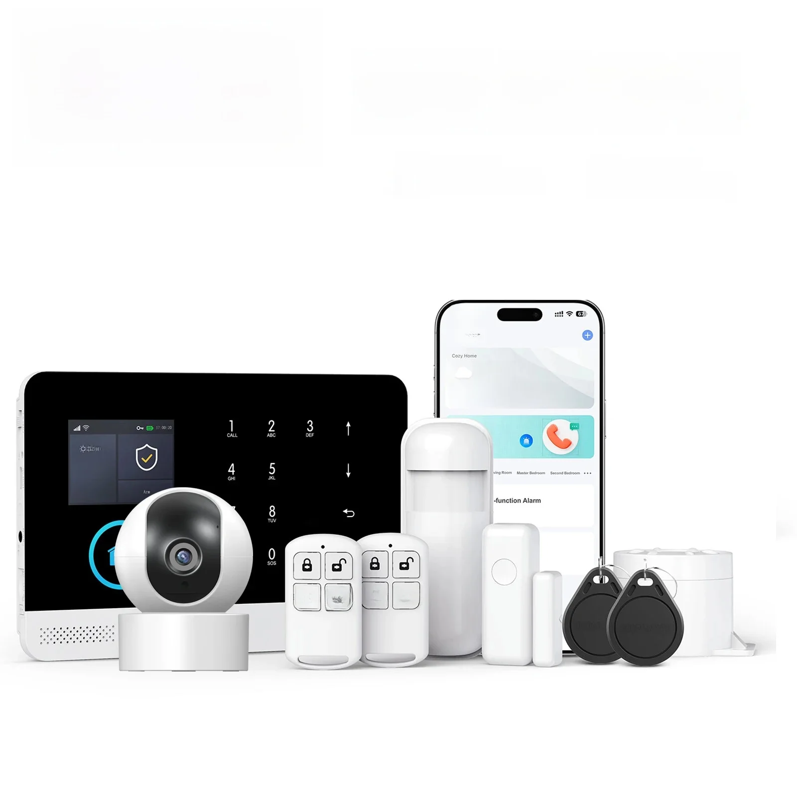 Système d'alarme domestique sans fil, GSM, Wifi, 4G, Tuya, maison intelligente, caméra de protection de sécurité pour enfants, antivol, application Smart Life, fonctionne avec ALexa
