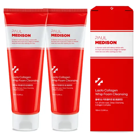 [1+1]폴메디슨 락토콜라겐 휩 폼클렌징 155ml 1세트