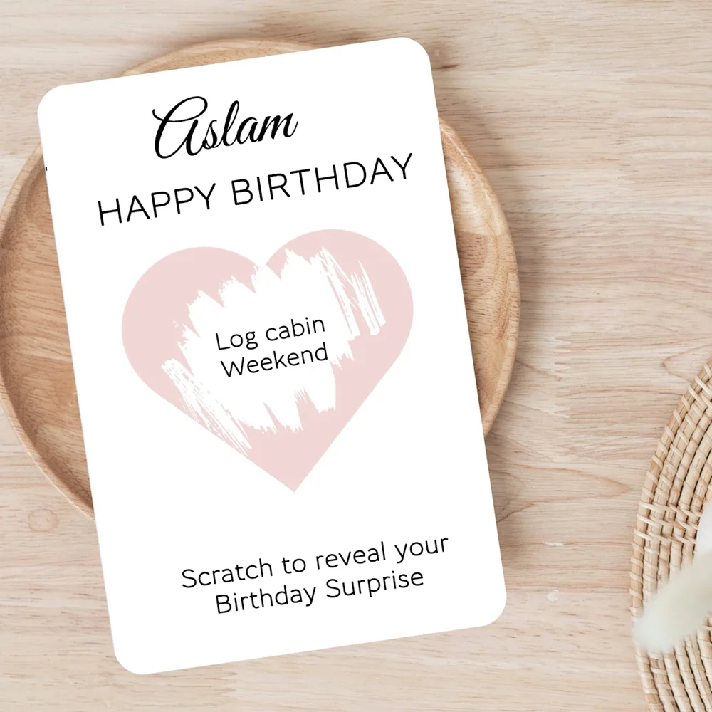 Surprise Reveal Card, Holiday, Concert Tickets, Scratch and Reveal Card, Personalised Birthday Card, Scratch to Reveal Ann