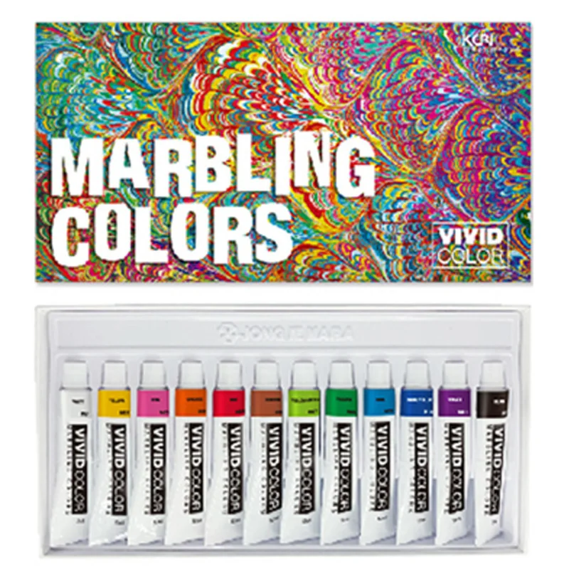 Vivide Collar Marbling 12 Colors 12ml Set