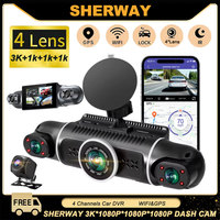 4 Channel GPS Car DVR Dash Cam 24h Parking Monitor 4 Lens*HD 1080P DVRS WiFi Recorder Video Rear View Camera Dashcam Camcorder