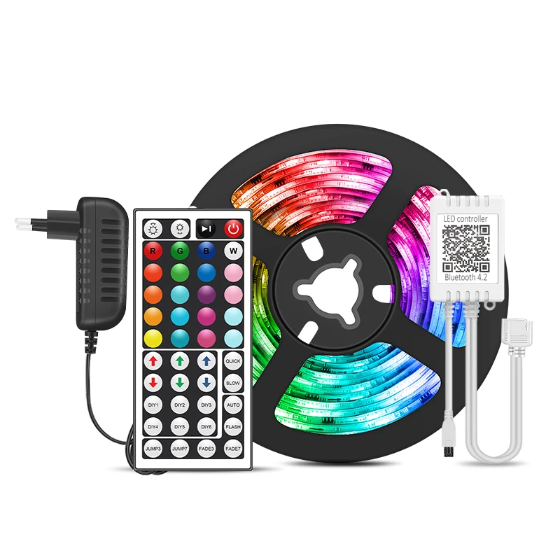 Ledstripverlichting Slimme lichtstrips met app-bediening RGB Led-verlichting voor slaapkamer, muziek Synchronisatie Kleurverandering