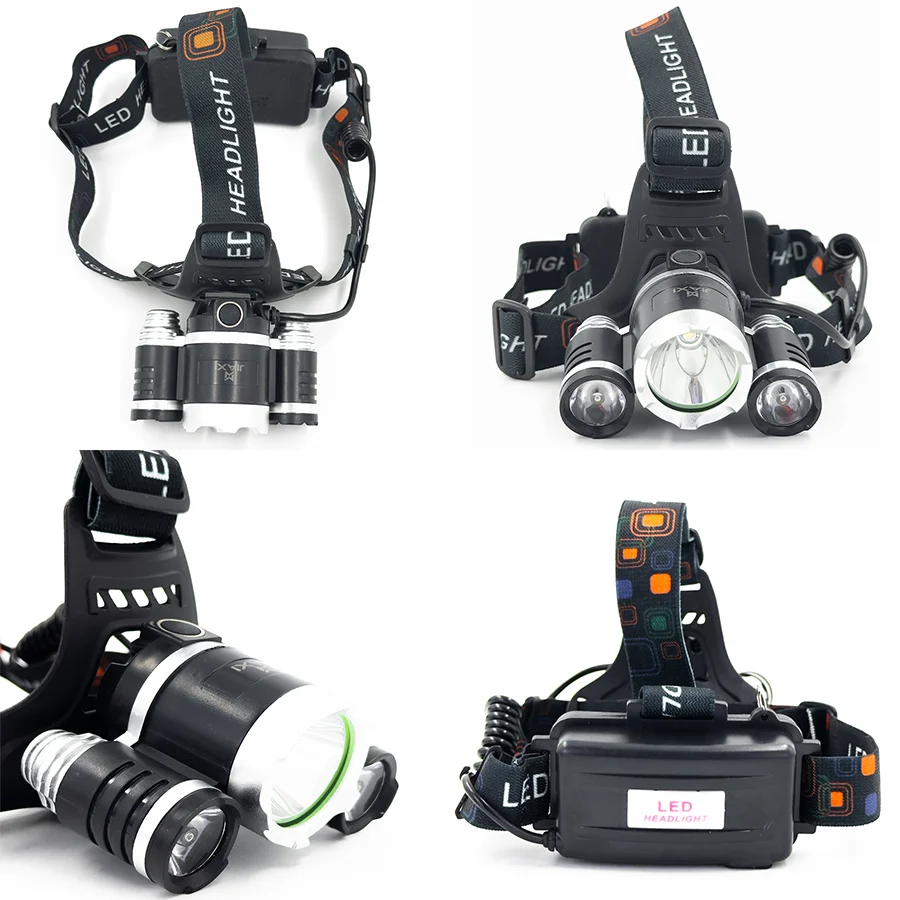 Professional LED Tactical Head Flashlight Fishing Bike Adjustable Focus