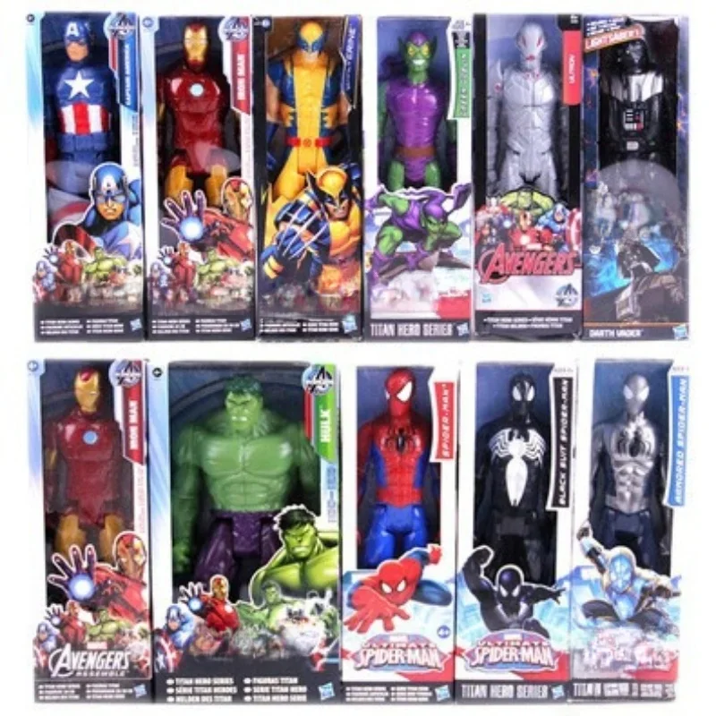 Jouet d'action Marvel Avengers avec son et lumière, Thanos, MEDk, SpidSuffolk, Iron Man, services.com America, Thor, Black Panther, 30cm
