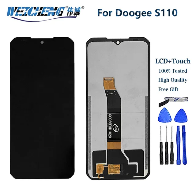 Oryginalny 6.58 "dla DOOGEE S110 wyświetlacz LCD + wymiana zespołu ekranu dotykowego dobrze przetestowane dla części naprawczych LCD Doogee S110